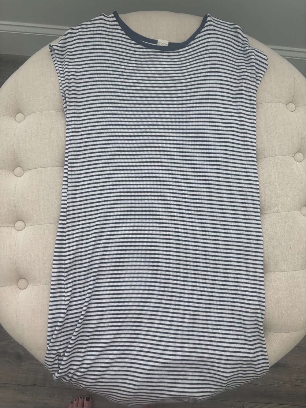 Striped Navy and White Women's Tank Dress